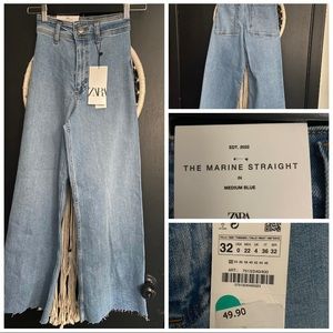 Zara “ The Marine Straight” Jeans size 0